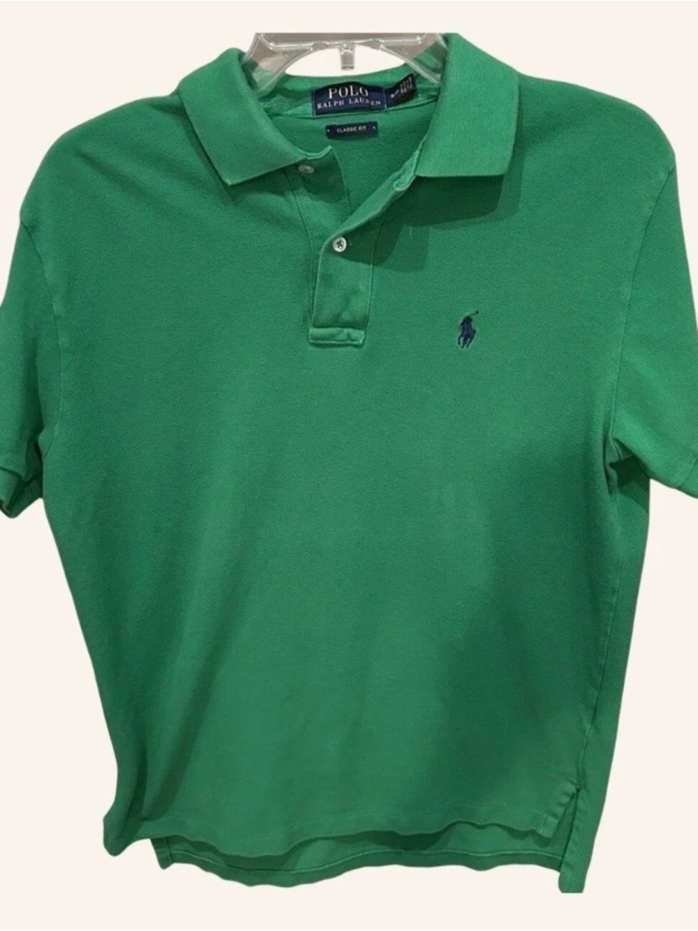 Polo by Ralph Lauren Green Classic Fit Polo Cotton Preppy Size SP